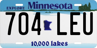 MN license plate 704LEU
