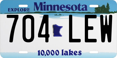 MN license plate 704LEW