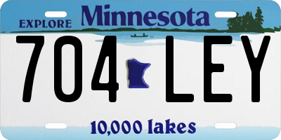 MN license plate 704LEY