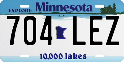 MN license plate 704LEZ