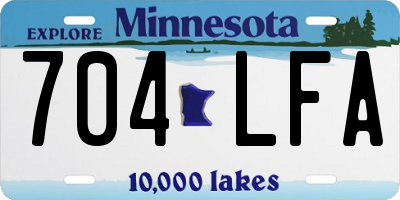 MN license plate 704LFA