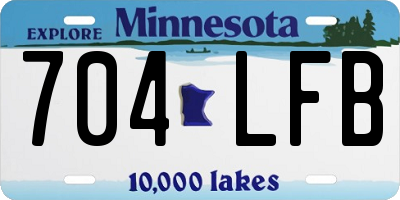 MN license plate 704LFB