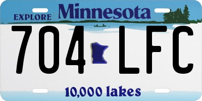 MN license plate 704LFC