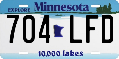 MN license plate 704LFD