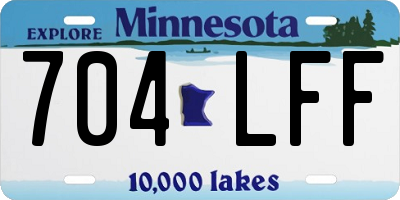 MN license plate 704LFF