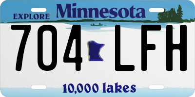 MN license plate 704LFH