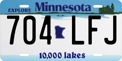 MN license plate 704LFJ