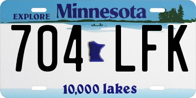 MN license plate 704LFK