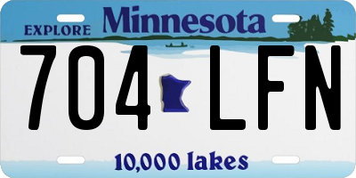 MN license plate 704LFN