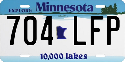 MN license plate 704LFP