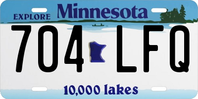 MN license plate 704LFQ
