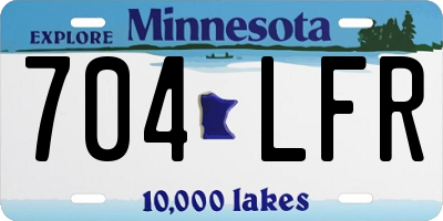 MN license plate 704LFR