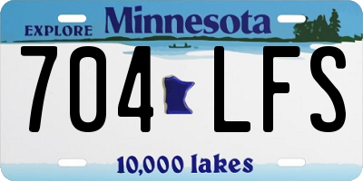MN license plate 704LFS