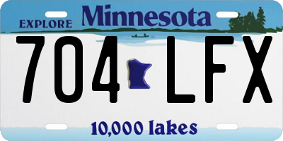 MN license plate 704LFX