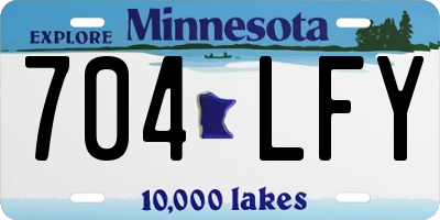 MN license plate 704LFY