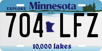 MN license plate 704LFZ