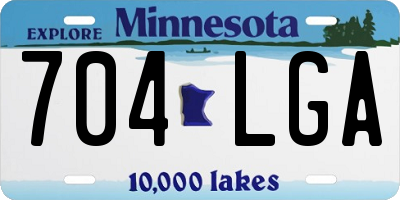 MN license plate 704LGA