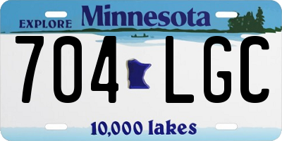 MN license plate 704LGC