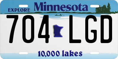 MN license plate 704LGD