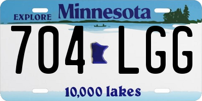 MN license plate 704LGG