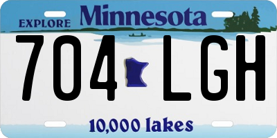 MN license plate 704LGH