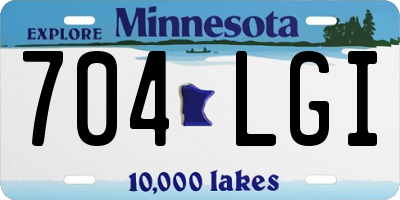 MN license plate 704LGI