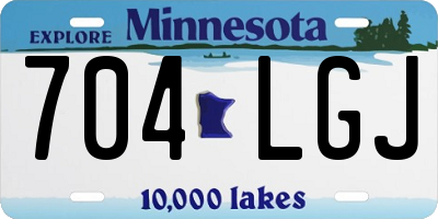 MN license plate 704LGJ