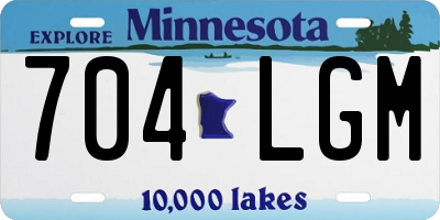 MN license plate 704LGM