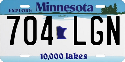 MN license plate 704LGN
