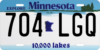 MN license plate 704LGQ