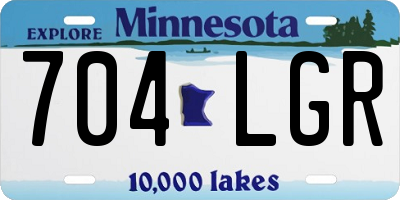 MN license plate 704LGR