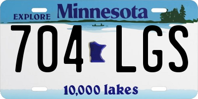 MN license plate 704LGS