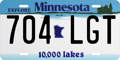 MN license plate 704LGT