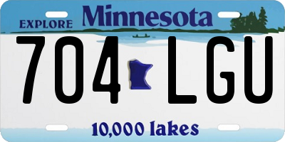 MN license plate 704LGU