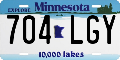 MN license plate 704LGY