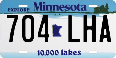 MN license plate 704LHA