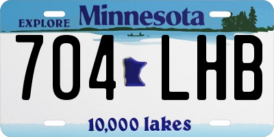 MN license plate 704LHB