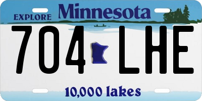 MN license plate 704LHE