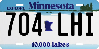 MN license plate 704LHI