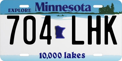 MN license plate 704LHK