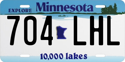 MN license plate 704LHL