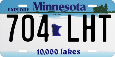 MN license plate 704LHT