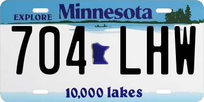 MN license plate 704LHW