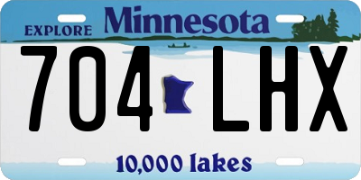 MN license plate 704LHX