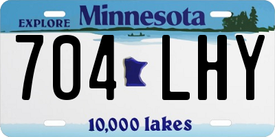 MN license plate 704LHY