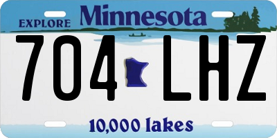 MN license plate 704LHZ