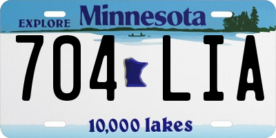 MN license plate 704LIA