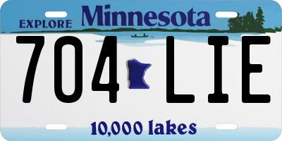 MN license plate 704LIE