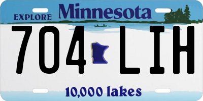 MN license plate 704LIH