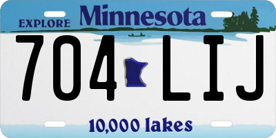 MN license plate 704LIJ